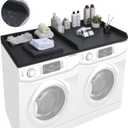 Washer Dryer Countertop with Edge, 54" x 27.5" Laundry Topper for Laundry Room Organization, Laundry Countertop Over Washer and Dryer, Counter Table Top for Washer and Dryer, Black