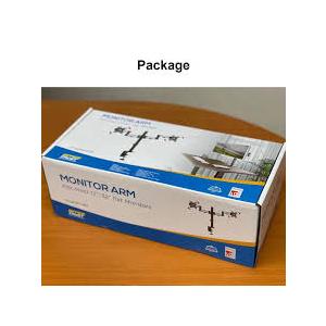 Dual Desk Mount 2 Monitor Arm Stand Aluminum Articulating 17-32'' Flat Screen