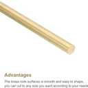 MECCANIXITY Brass Rod,Brass Solid Round Rod 2mm/0.08inch Diameter 100mm Length Lathe Bar Stock for RC Model DIY Craft Pack of 30