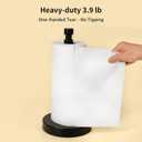YUMORE Paper Towel Holder Countertop, Black Paper Towel Holder with Weighted Base Non Slip, Standing Paper Towel Roll Holder for Kitchen Bathroom, Stainles Steel (Matte Black)