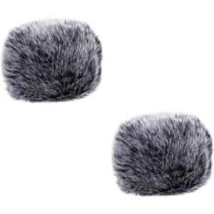 ibasenice 2pcs Microphone Windscreen Cover for Noise Reduction Furry Protective Sleeve for Handheld Microphones Easy to Install for Ktv and Karaoke Use
