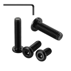 M6x35mm 30Pcs Flat Head Hex Socket Cap Screws Bolts,Furniture Screws,Carbon Steel,Full Thread, Black Oxide by Socell (with Hex Spanner)