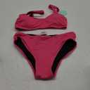 Beautikini Period Swimwear Two Piece Menstrual Leakproof Sporty Bikini Sets Bathing Suit Period Swimsuit for Teen Girls (Small, Raspberry Red)