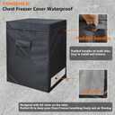 Chest Freezer Cover Deep Freezer Covers for Outside 7.0 Cubic Feet FreezerTop with Zipper to Open Waterproof and UV protection Extend their Service Life (38"W23"D34"H)