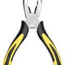 Premium Long Needle Nose Pliers-6, Paper Clamp Precision, High Carbon Steel, Soft Grip with Wire Cutter, Long Nose Cutting Pliers for Home, Fishing, Jewelry, Crafts,1pcs
