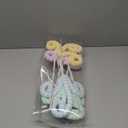 5Pcs Pastel Christmas Tree Picks, 14.5 Inch Glitter Candy-Shaped Curly Ornaments for Xmas Tree Topper, Wreath, Vase, Garland Home Holiday Decor (Style 3)