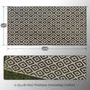SAND MINE Waterproof Outdoor Rug 10x20 ft, Plastic Reversible Rug, Modern Area Rug, Large Floor Mat for Outdoors, RV, Patio, Backyard, Deck, Picnic, Beach, Camping, Black & Beige