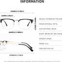 Blue Light Blocking Glasses for Women/Men Anti-Fatigue Computer Monitor Gaming Glasses Prevent Headaches Glasses, Arrow Browline Black/Gold