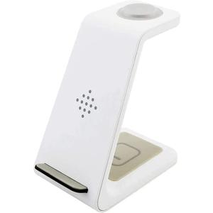 Fast Wireless Charging Station for iPhone, Apple Watch and Airpods (White) 