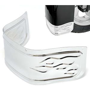 Motorcycles Flame Graphic Front Fender Skirt Extended Front Fender for Harley Touring Electra Glide Ultra Classic Tri Glide Ultra Road King 1980-2013 (Chrome)