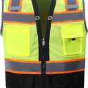 Shine Bright Safety Vest - High Visibility with Reflective Straps and Pockets – Premium, Soft, Durable, and Breathable XL
