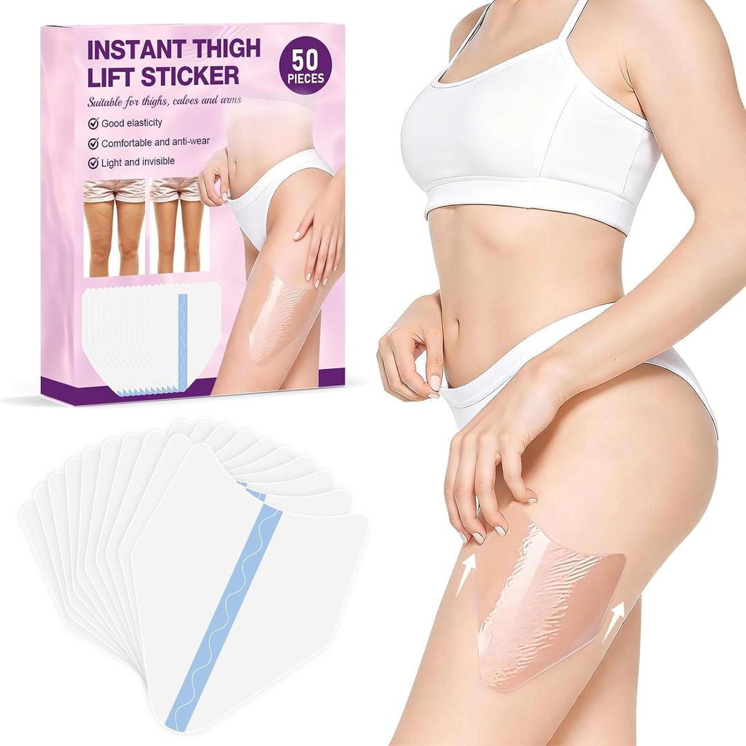 50PCS Thigh Lift Tape - Lift and Glow Patches Legs Invisible Waterproof Adhesive for Women, Ideal for Dresses, Workouts Daily Wear