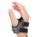 Velpeau CMC Thumb Brace for Osteoarthritis - with Shape-memory Restriction Splint, CMC Joint Stabilizer, Basal Thumb Arthritis Pain Relief and Support for Women and Men (Black, Right Hand, Medium)