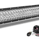 Willpower 42 inch Straight Led Light Bar with Magnetic Bracket Holder,12V Wiring Harness Kit,26000LM Triple Row Flood Spot Beam Driving Work Lamp for Jeep Car Off Road Truck SUV 4x4 Trailer