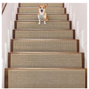 Seloom 9" x36" Stair Treads Non Slip Carpet for Wooden Steps Indoor, Peel and Stick Extra Wide Stair Tread Step Pads with Reusable Adhesive for Dogs Kids Elders, Machine Washable, 15 Pack, Beige