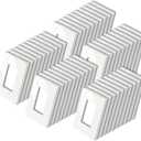 50 Pack BESTTEN 1 Gang Screwless Wall Plate, USWP4 Glossy Off White, Decorator Outlet Cover, Light Switch Face Plate, Decorative Receptacle Wallplate, H4.69 x W2.91