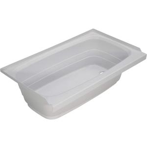 Lippert Replacement 24" x 40" White Bathtub with Right Drain, Scratch-Resistant ABS Acrylic for RVs, Travel Trailers, 5th Wheels, Motorhomes - W2440RHSPK