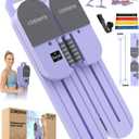 Portable Pilates Reformer Board for Home Workouts  Smooth, Full-Body Pilates Training with Resistance Bands, Door Anchors & Workout Guide (Lavender Bliss)