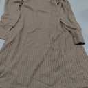 Zeagoo Women's Knit Dress with Puff Sleeves for Fall & Winter - Round Neck Casual Tunic Dress (Medium, Khaki)