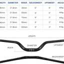 PLATT 31.8mm Mountain Bike Handlebar/Riser Handlebar - (30mm, 35mm, 50mm, 70mm, 90mm, 120mm, 160mm) High-Rise Aluminum Alloy MTB Handlebar (31.8mm-720mm, 70mm Rise)