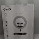 GWO 21 inch LED Ring Light with Tripod Stand 6000K Dimmable Makeup Selfie Light with Touch Panel Phone Holders for YouTube Vlog Video Shooting Include Carrying Bag and Remote Control CRI>90