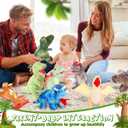 Leitee 8 Pcs Dinosaur Stuffed Animal Set Dinosaur Plush Toys Bulk Soft Assortment Tyrannosaurus Triceratops Cuddly Plush Stuffed Animals for Boys Girls Birthday Party Favors Gifts