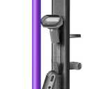 Vacuum Docking Station Stand Compatible With V15 V12 V10 V8 V7 V6 Detect Cordless Vacuums Cleaners Attachment Storage, Cleaner Stand with 4 Hooks and 4 Shelves, Metal Black (Square)