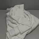 EUTXL White No Hook Shower Curtain with Snap in Liner,230GSM Waffle Weave Shower Curtains for Bathroom,71W x 74H