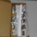 StorageWorks Hat Rack, Closet Organizer and Storage for Baseball Caps,Set of 2 with 10 Adjustable Stainless Steel Clips, Fits All Caps, White (14"W x 7.5"H)