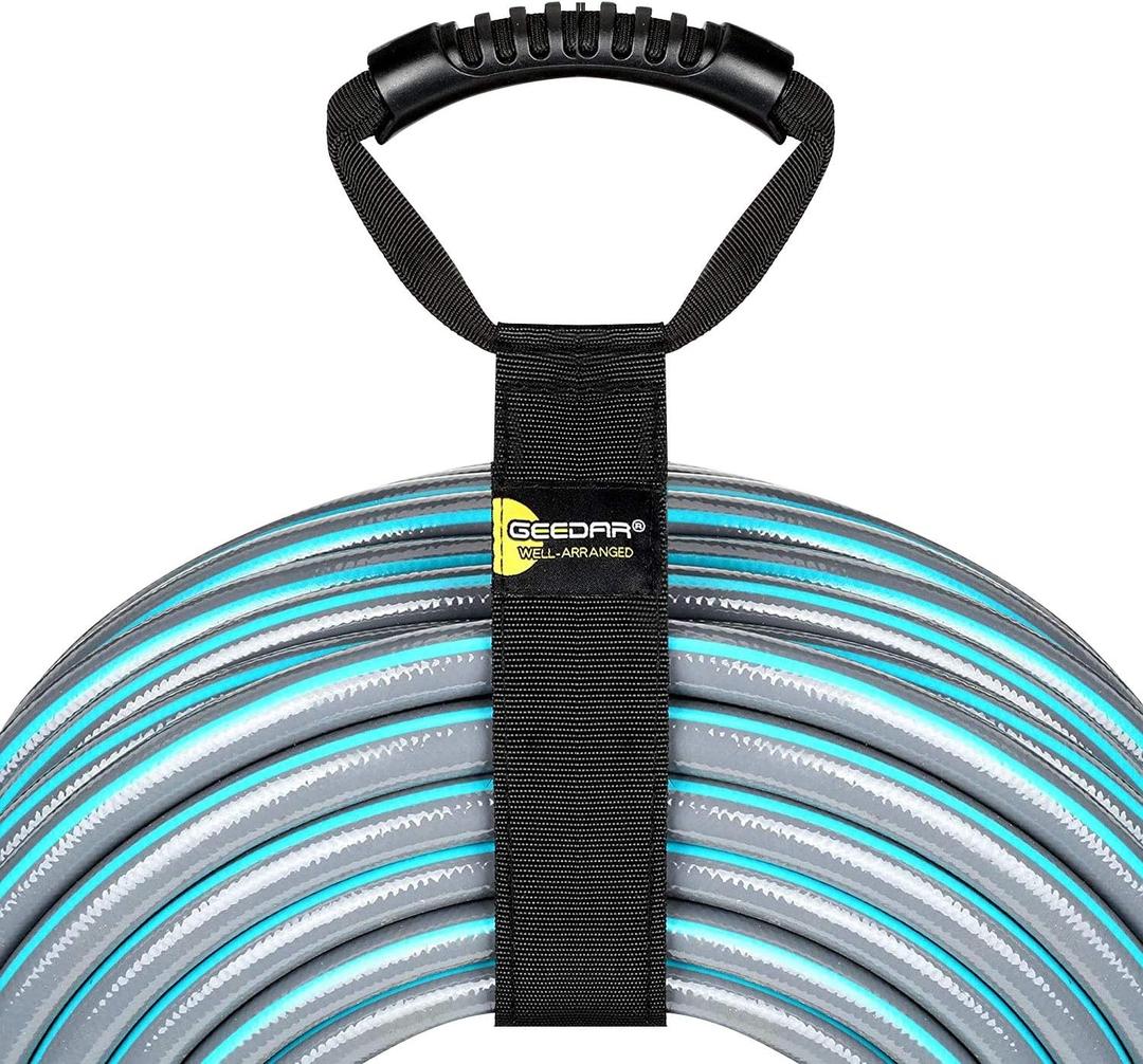 Water Hose Storage Straps (2 Pack) for 50-150 ft Garden & Pool Hose Storage