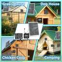 Solar Fan for Chicken Coop 3 Modes Controller Solar Exhaust Fan for Shed Greenhouse Solar Powered Fan for Intake or Exhaust Vent Cooling Air Fan