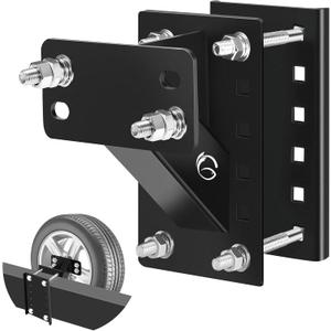 GADFISH Spare Tire Carrier,Spare Tire Mount Boat Trailer Carrier Bracket,Heavy Duty Lock Holder,Fits 4 & 5 & 6 Lugs Trailer Wheels on 4", 4.5'', 4.75'', 5'' and 5.5'' Bolt Patterns,Holds up to 150 Lbs