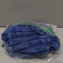 Pallene Faux Fur Plush Throw Pillow Covers 26x26 Set of 2, Luxury Soft Fluffy Striped Decorative Pillow Covers for Sofa, Couch, Living Room, Navy Blue