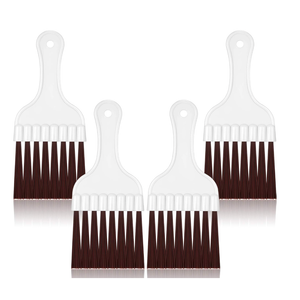 Boao 4 Packs Coil Brush Air Conditioner Condenser Refrigerator Cleaning HVAC Coil Cleaner Small Plastic Whisk Brush (Brown)