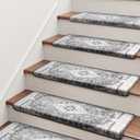 Bullnose Stair Treads for Wooden Steps, Non Slip Stair Carpet, 7pcs
Washable, Stair Rug for Indoor Runner and Pets, Soft Edging Staircase Protectors, L29.5" x W9.5", Grey