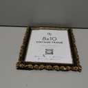 97 Decor Blue Gold 8x10 Ornate Picture Frames - Unique Vintage Picture Frames 8x10, Antique Frame 8 X 10 With Glass Front For Tabletop Photo Display And Wall Hanging, Fancy Frame 8 By 10