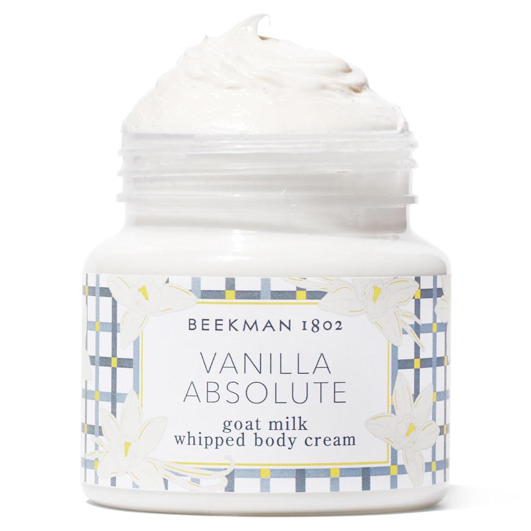 Beekman 1802 Whipped Body Butter Cream with Goat Milk - Deeply Moisturizes, Softens Skin - Natural & Gentle for All Skin Types - Non-Greasy, Cruelty-Free, 8 oz - Packaging May Vary