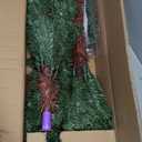 5 Ft Alpine Artificial Christmas Tree with Thick 455 Classic Pine Branch Tips, 120 Warm White Lights, Metal Stand UL Plug Fire-Resistant Slim Xmas Pencil Tree for Holiday Home Indoor Decoration