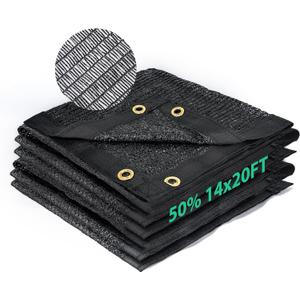 Kesfitt Garden 50% Shade Cloth, Resistant Sun Shade Net 14x20FT Mesh Tarp with HDPE Material and Reinforced Grommets Shade Trap for Greenhouse, Plant, Pergola, and Backyard Patio Sunshade (14ftx20ft)