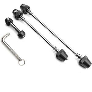 ONIPAX Bike Anti-Theft Locking Skewer 7 Lobe Bicycle Wheel Hub Secure (Black with Seatpost Bolt)