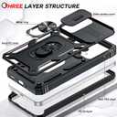 LeYi for Galaxy A17/A16-5G Phone Case: Galaxy A17 5G Screen Protector [2 Packs] with Camera Cover, Military-Grade Heavy Duty Protection Cell Android Basic para Samsung A 16 5G Phone Case, Black