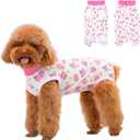 FEimaX Dog Surgery Recovery Suit Female and Male Spay with Pee Hole, Pet Body Suits for Puppy After Spayed, Neuter Surgical Onesie for Small and Medium Dogs Cats, Alternative Bandages E-Collar & Cone, S