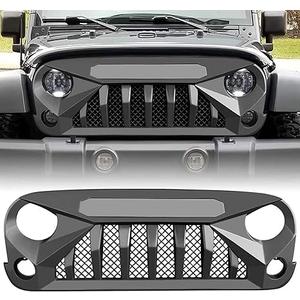 American Modified Gladiator Vader Easy Installation Front Grille Cover Compatible with Jeep Wrangler 2007 to 2018, JK/JKU, Rubicon, and Sahara Sport, Matte Black American Modified Gladiator Vader Easy Installation Front Grille Cover Compatible with Jeep Wrangler 2007 to 2018, JK/JKU, Rubicon, and Sahara Sport, Matte Black