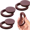 Maitys 4 Pieces Silicone Patio Table Umbrella Hole Ring Plug and Cap Set for Glass Outdoors Patio Table Deck Yard, 2 Inch (Brown)