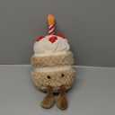 11-Inch Birthday Cake Plush Cute Cake Pillow Stuffed Animals Funny Soft Food Plushies Toy for Gifts for Kids Birthday (Khaki)