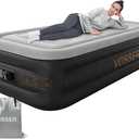 Twin Air Mattress with Built in Pump,18''Inflatable Mattress 2 Mins Self-Inflation/Deflation,XL-Long Blow up Mattress Thicker,Flocked Top Air Bed with Storage Bag for Home, Camping & Guests