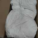 Bedsure Feather Down Comforter King Size, Luxurious Fluffy Hotel Duvet Insert with Storage Bag & 8 Corner Tabs, PureWoven Ultra Soft Cotton Blend Fabric, All Season Comforter, 106x90 Inches, White