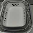 42L Medium Collapsible Plastic Laundry Basket with Handles, Foldable Laundry Basket Hamper, Pop Up Storage Container Organizer for Washing Storage (Gery, 17 Inch * 13 Inch * 15 Inch)