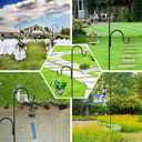 MIPON 2 Pack 78 Inch Double Shepherds Hooks for Outdoor Bird Feeder, Hanging Plants, Solar Light, Adjustable  Heavy Duty Garden Shepards Hook