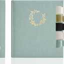 Premium Scrapbook Album  Photo Album with Writing Space  100 Pages for Multiple Sizes 4x6, 5x7, 6x8, 8x10  Holds 500 Photos  Wedding, Baby, Travel & Family Memories (Powder Blue)